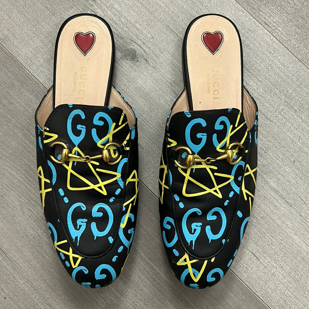 Gucci Graffiti Mules